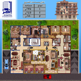 المسقط الأفقي للمتكرر